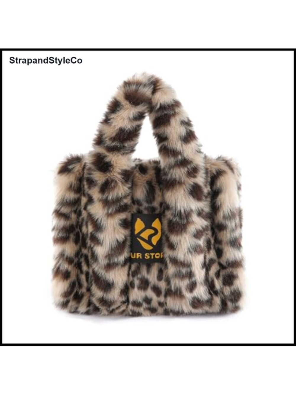 Faux Fur Tote Bag Plush Shoulder Handbag Large Capacity